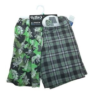 Kids Pajama Bottoms 2-Pack - Green and Gray